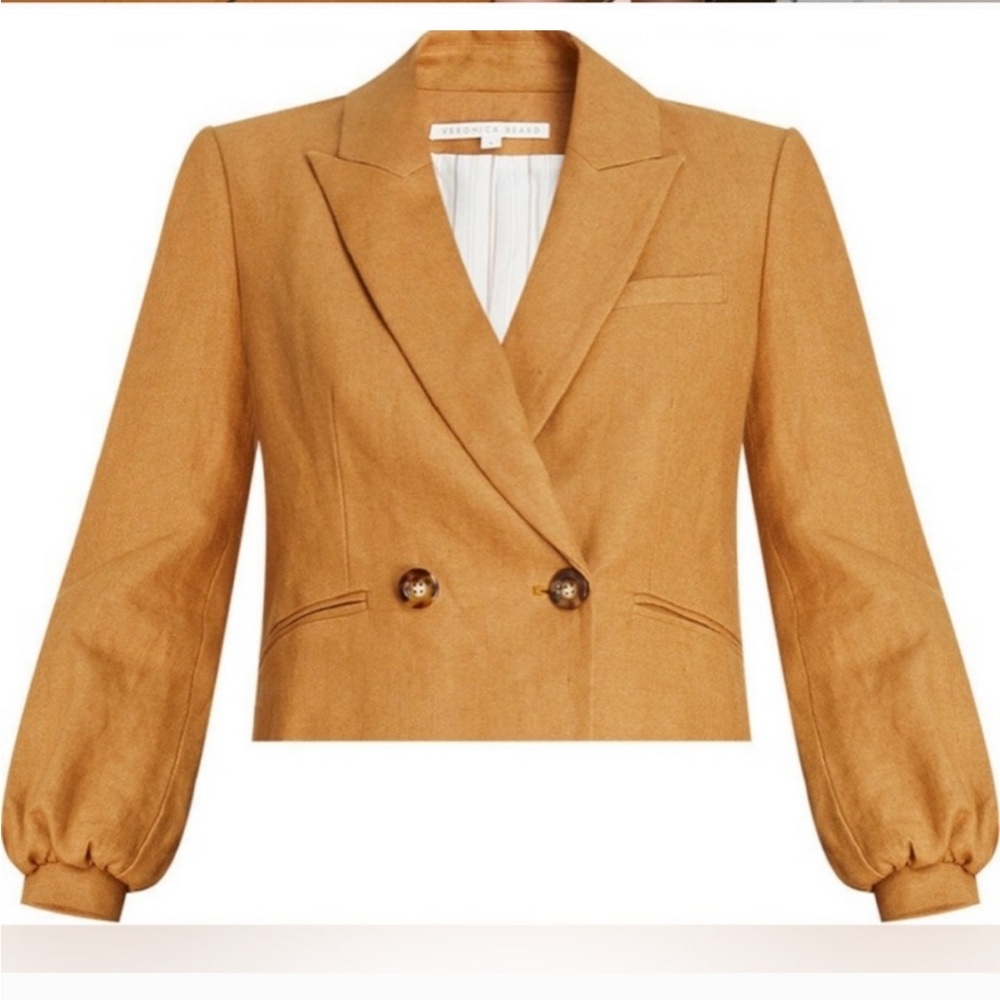 NWT Veronica Beard Milani Linen Cropped Jacket - Picture 3 of 13
